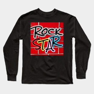 Rick Star / Red Wall Bricks Background Long Sleeve T-Shirt